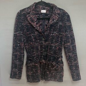 Leggiadro‎ Italian Wool Bouclé Tweed Blazer, Made in Italy, Size Small